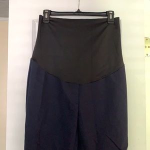 LOFT Navy Maternity Ankle Dress Pants